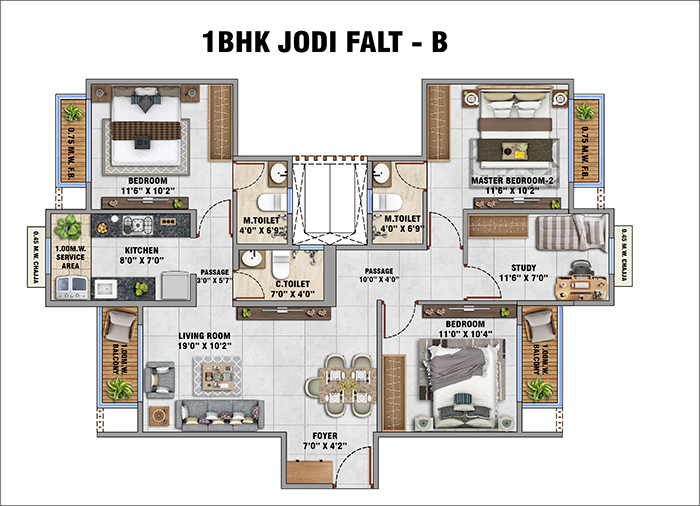 Adhiraj Capital City - Jodi Residences